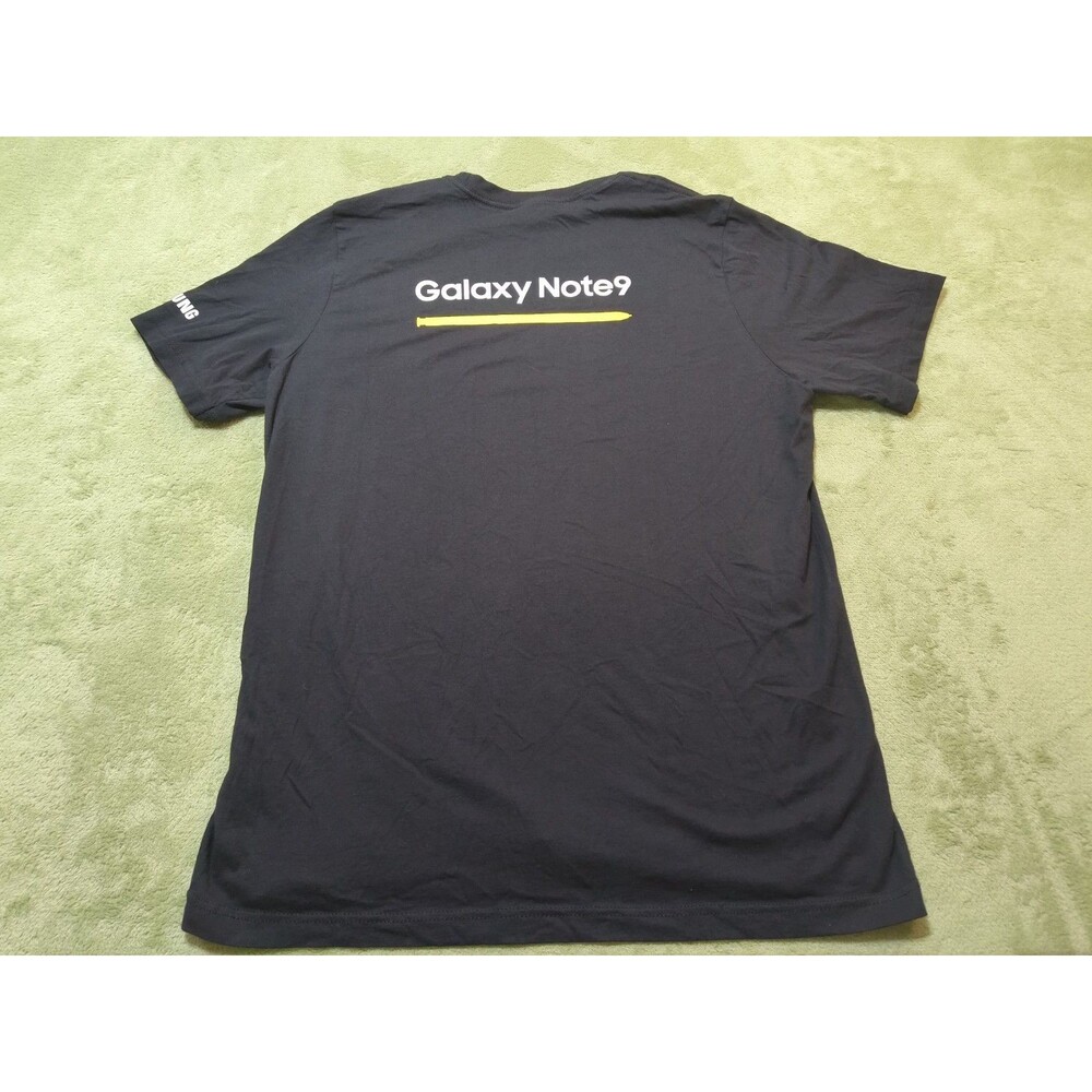 Vtg Samsung Galaxy Note 9 Shirt Mens XL Black Pocket Graphic Tech S-Pen Promo - Picture 2 of 10